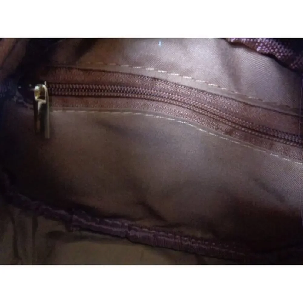 Beverly Hills Polo Club BHPC Brown Vegan‎ Leather Crossbody Purse